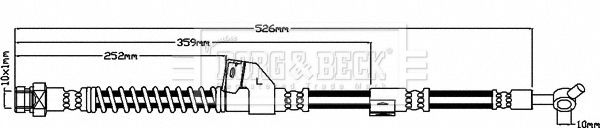 BORG & BECK Bremžu šļūtene BBH7939